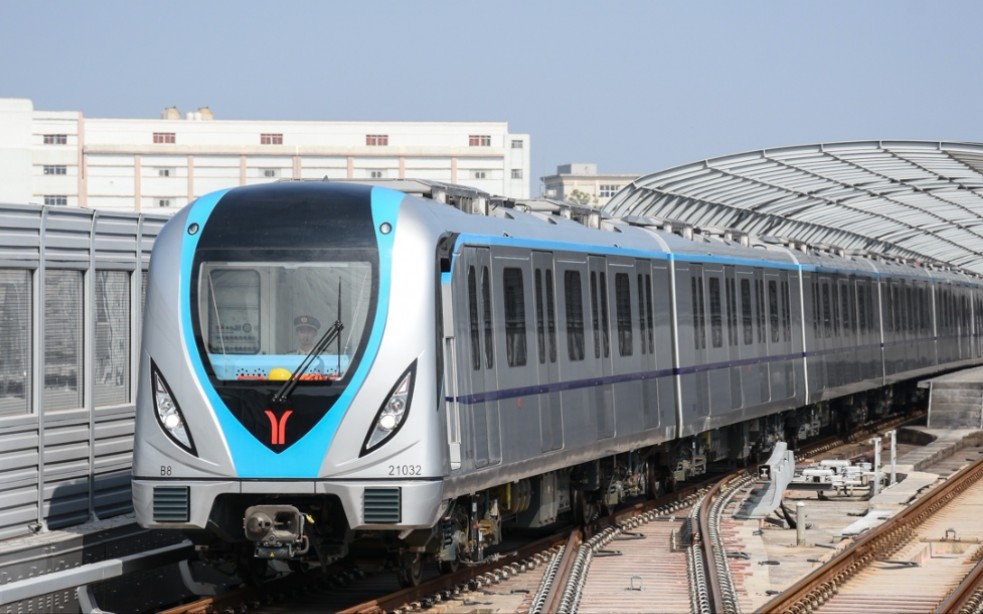 【广州地铁】广州地铁3号线b2型增购车番禺广场站上行出站(海傍方向)