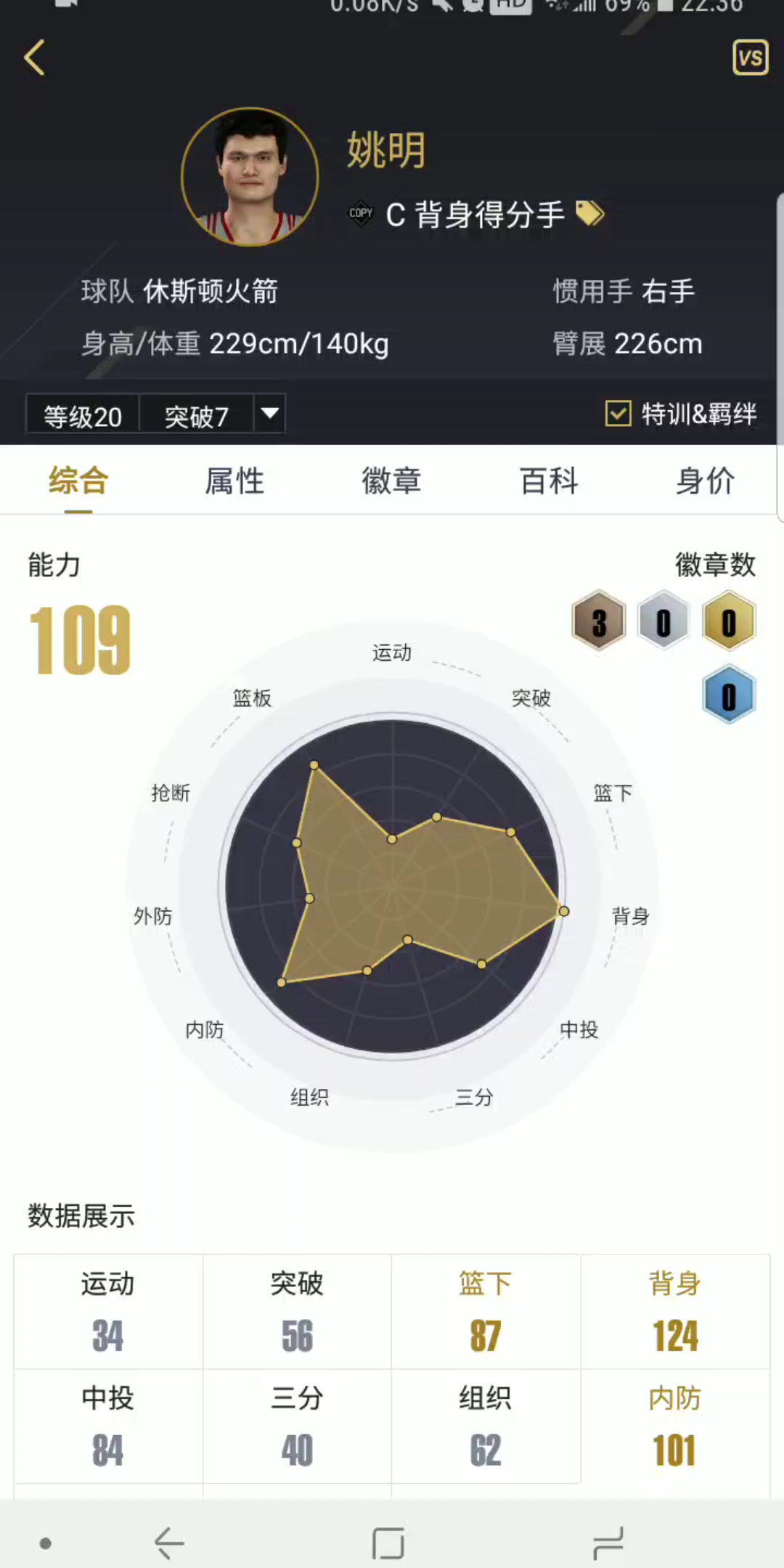 nba2kol2姚明数据分析哔哩哔哩bilibili