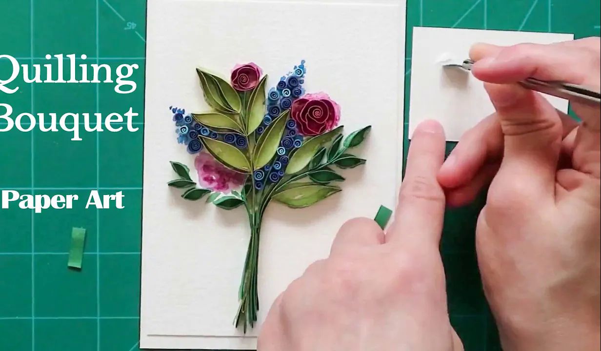 【miriams quilling】花束衍纸贺卡制作教程paper quilling flowers