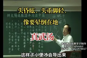 下载视频: 头昏眩、头重脚轻、像要晕倒在地——真武汤