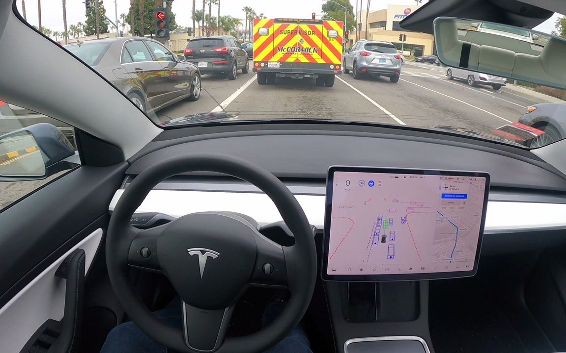 【常速无bgm】特斯拉自动驾驶仪fsd 比弗利山庄