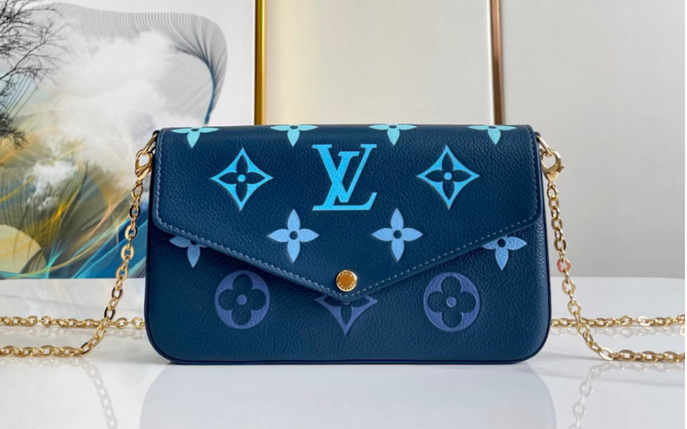 说一下高仿lv路易威登m82349 21×12×3pochette felicie 三件套