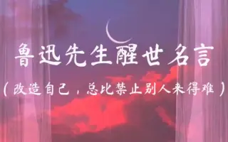 鲁迅名言之天才 哔哩哔哩 Bilibili