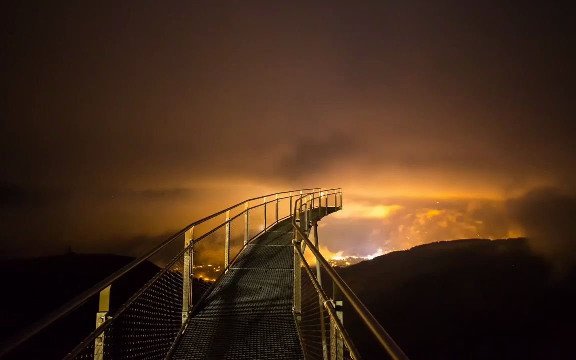 k3424 雪山高山山峰星空日月星辰斗转星移云海翻腾延时摄影实拍视频