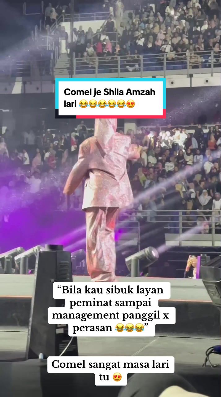 [图]“Bila kau layan peminat sampai x perasan crew team音乐会panggil”Comel je Shila Amza