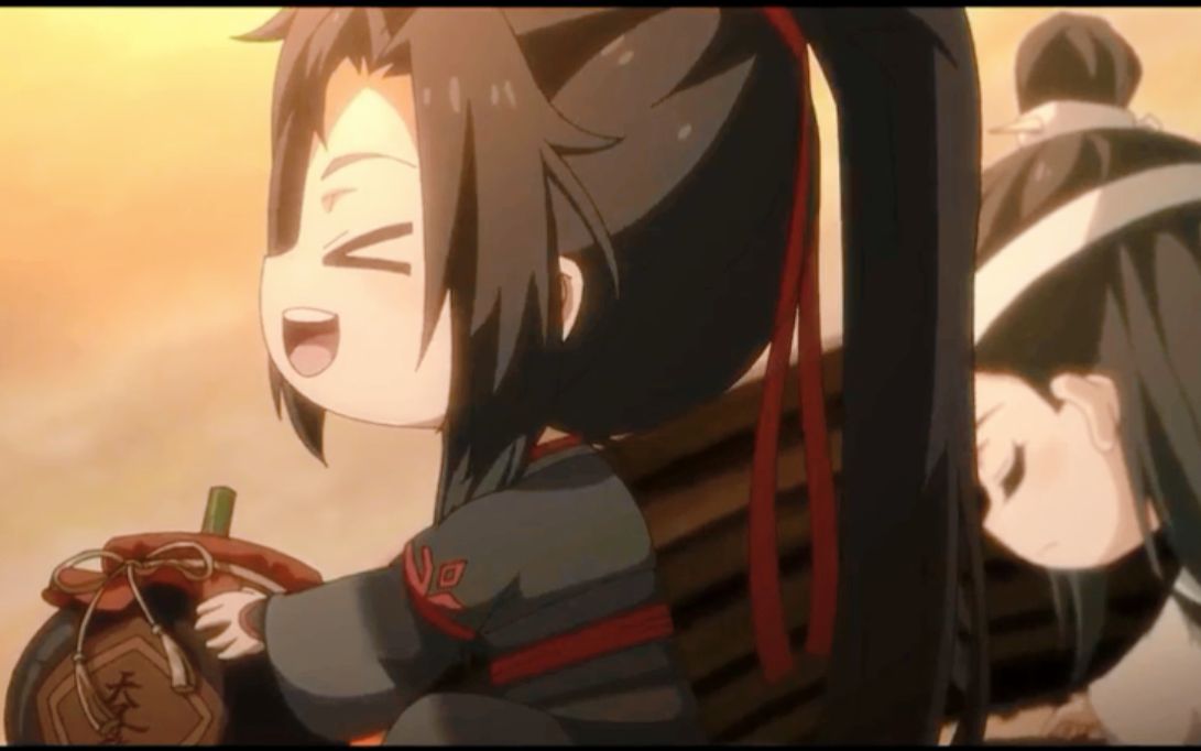 【魔道祖师q】用吸管喝天子笑的羡羡不要太可爱 蓝湛好暖心 实力护妻