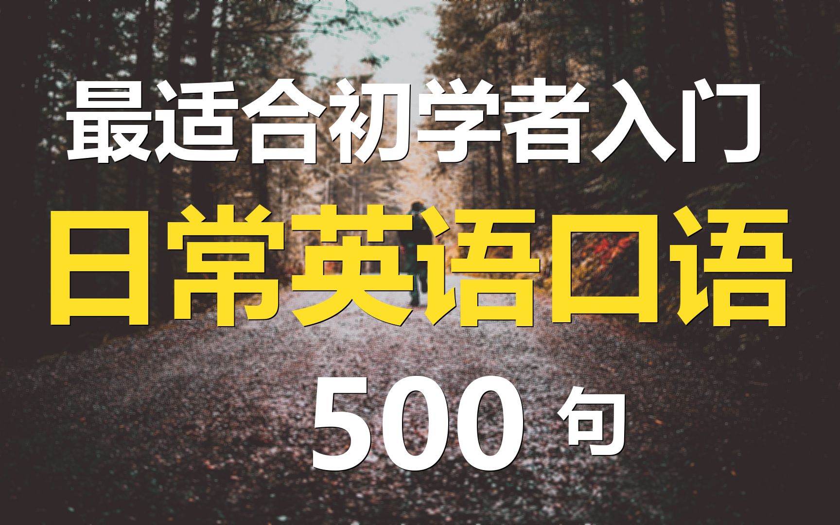 [图]最适合初学者入门的日常英语口语500句