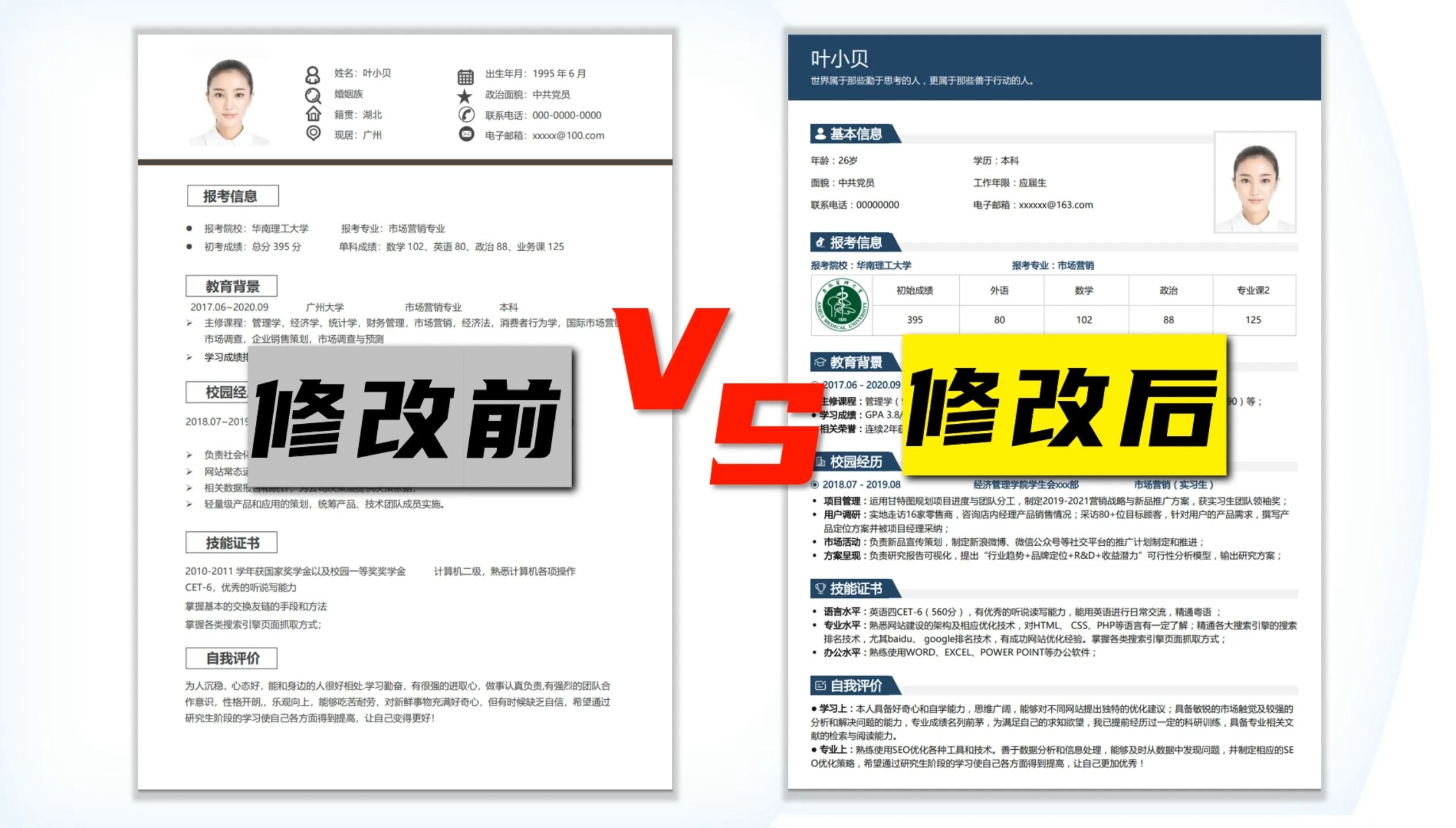 三无复试简历修改后上岸研究生?自己如何修改?看完秒懂!哔哩哔哩bilibili