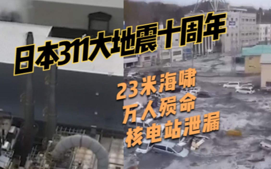 日本311大地震十周年,76秒回顾:23米海啸万人殒命,核电站泄漏哔哩哔哩bilibili