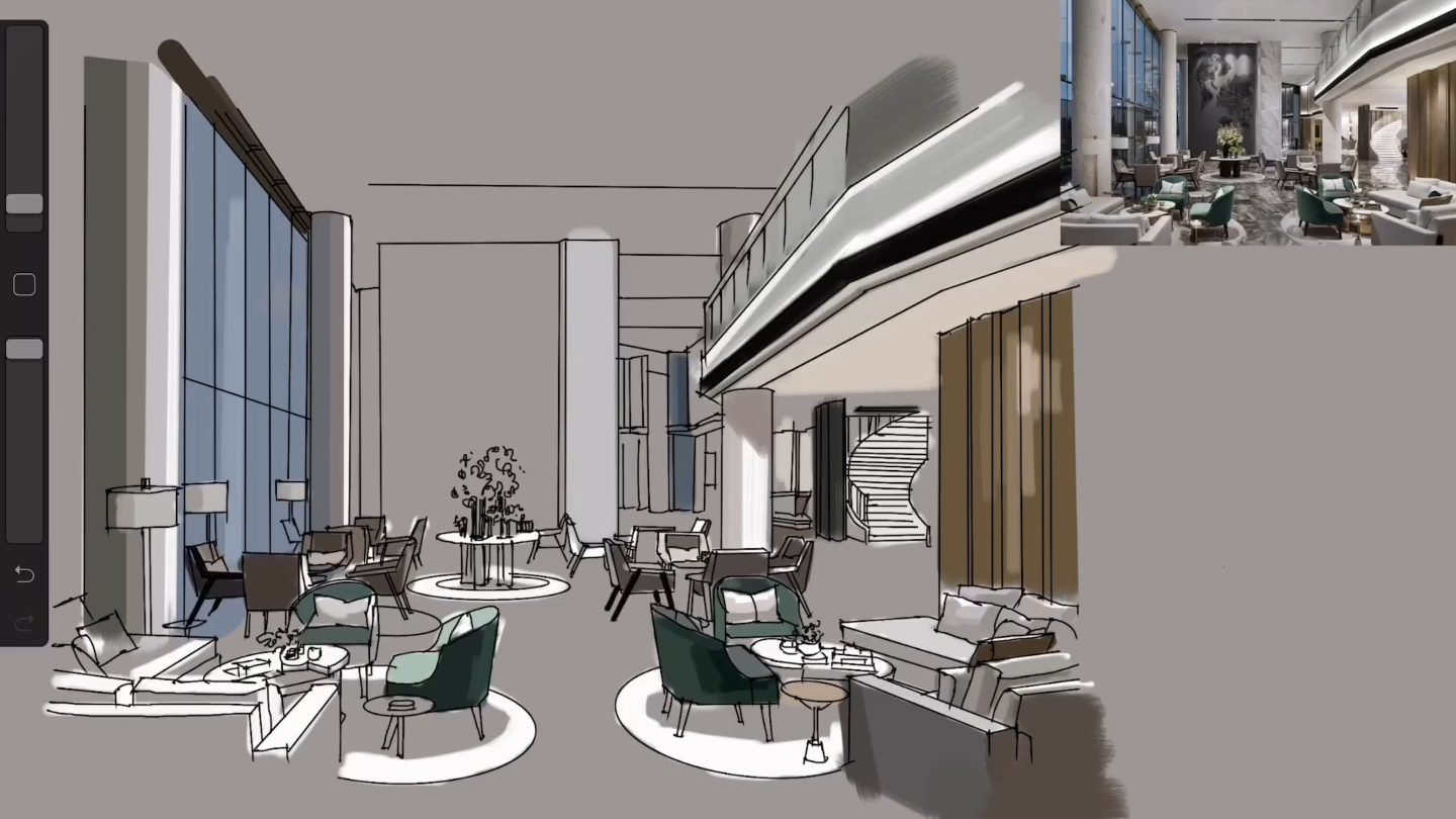 ipad绘画室内效果图板绘教程