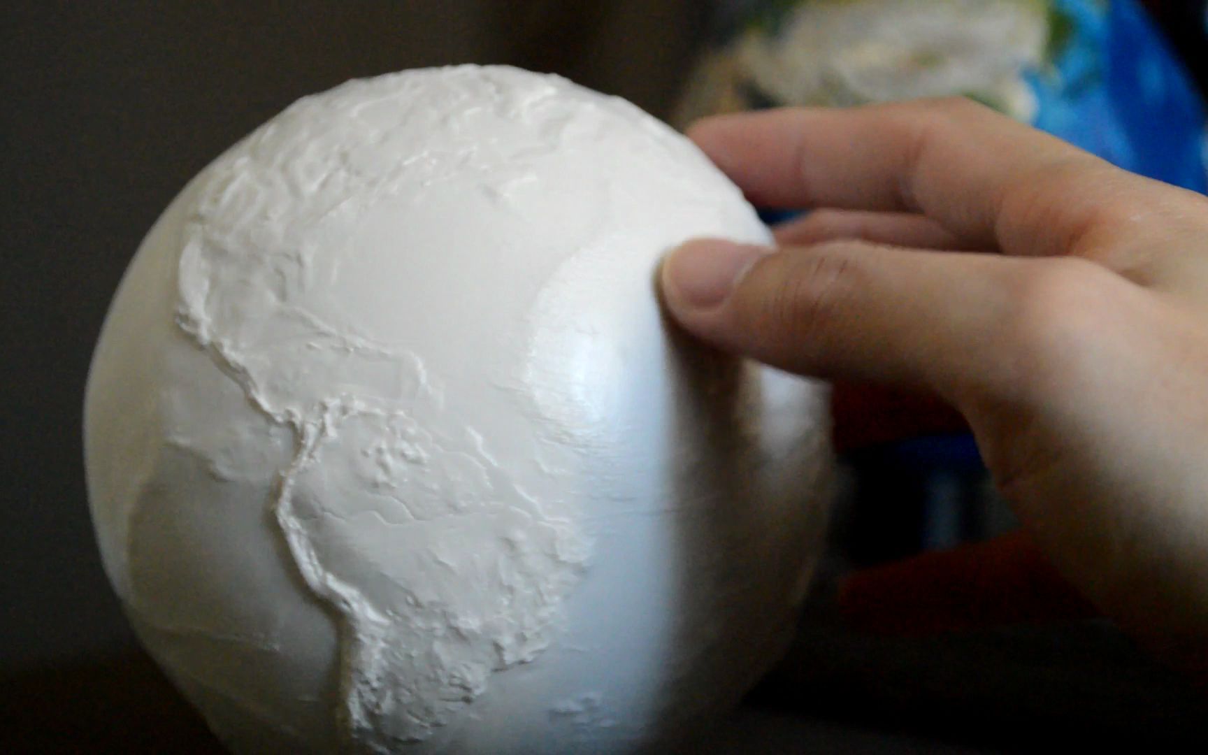 罕有原色白色版地球模型 冰封世界流浪地球!Earth Model 3D printed by AstroReality哔哩哔哩bilibili