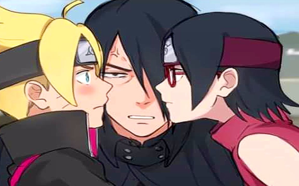 【mmd】火影忍者博人kiss佐良娜