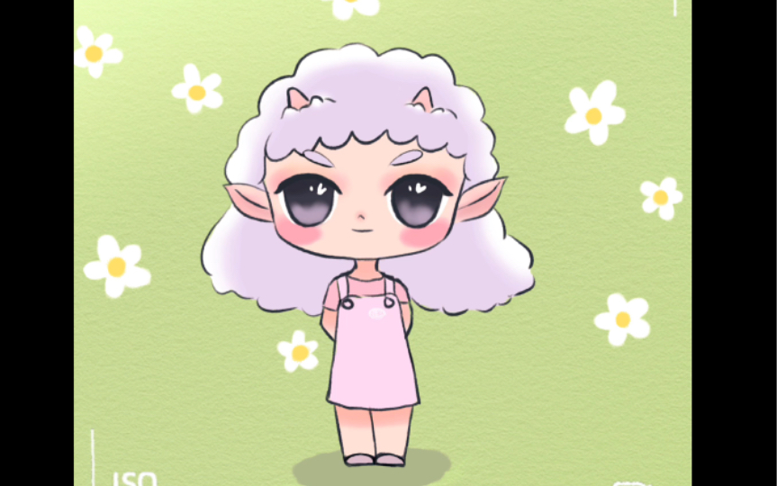 procreate绘画-小羊公仔拟人q版形象_哔哩哔哩_bilibili