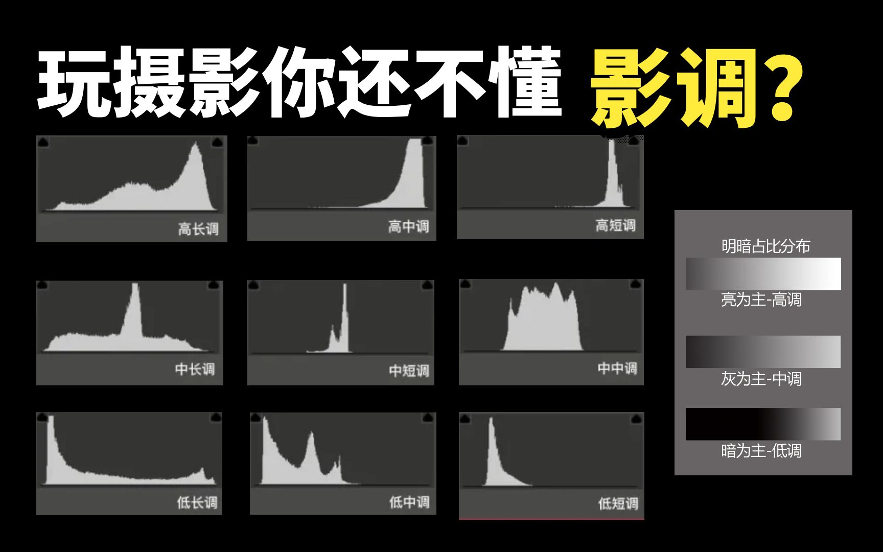 【摄影进阶教程】什么是影调?9节保姆教程一次讲清10大影调!让你摄影技提升两个档次!全程干货无废话!哔哩哔哩bilibili