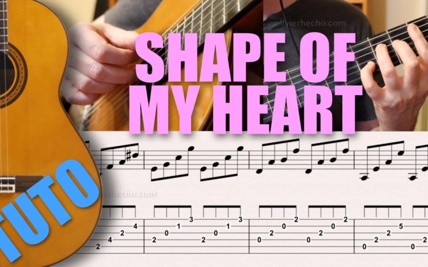 [图]简易指弹版 电影《 这个杀手不太冷 》主题曲  SHAPE OF MY HEART 动态吉他谱