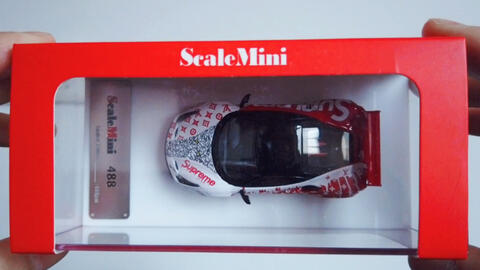 MY MINI CAR WORLD】UNBOXING Scale Mini x Art Work Liberty Walk Ferrari 488 ( Supreme x Louis Vuitton) 