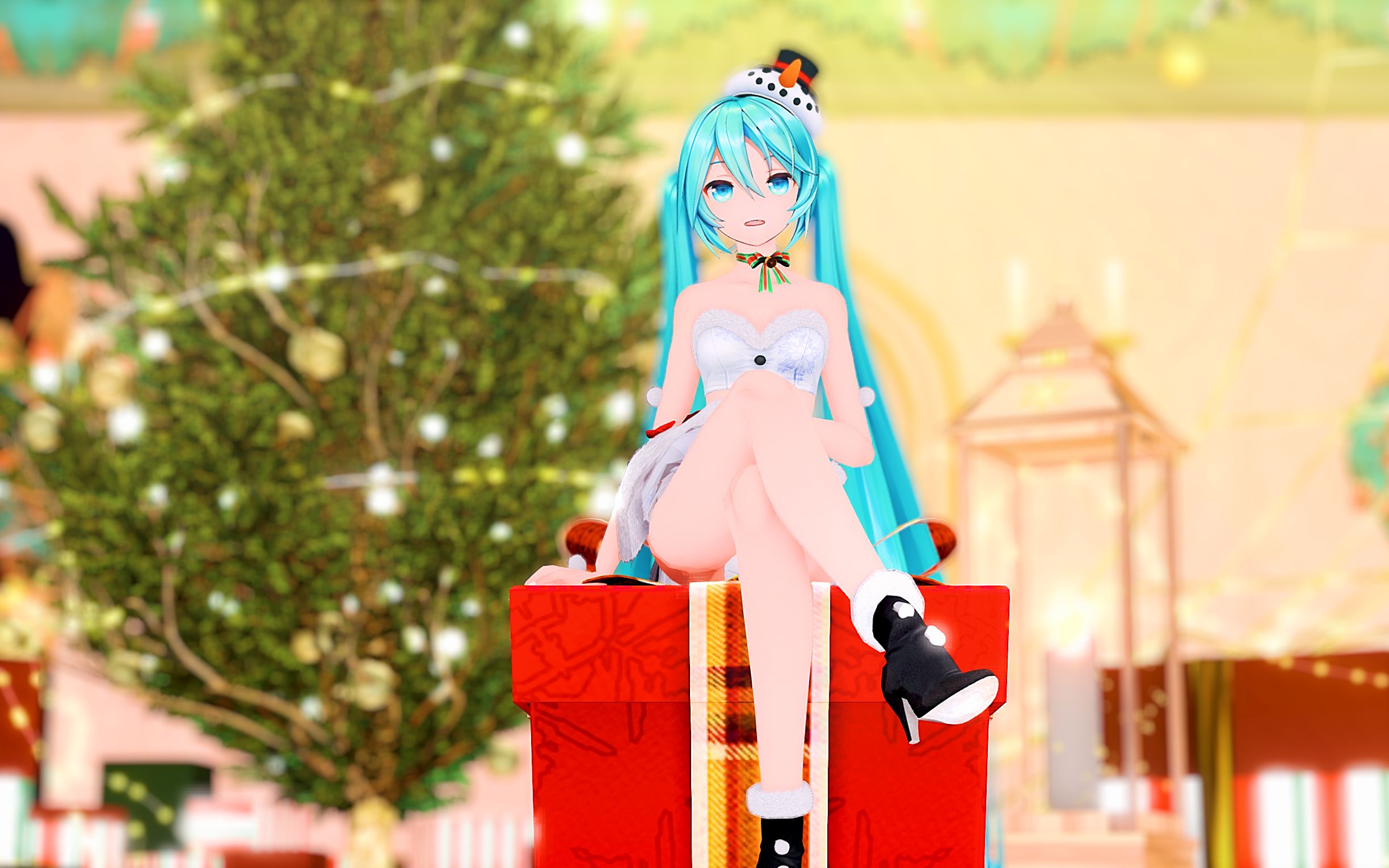 [图]【MMD/圣诞/MIKU】你要我自己打包送给你吗🎁🎄