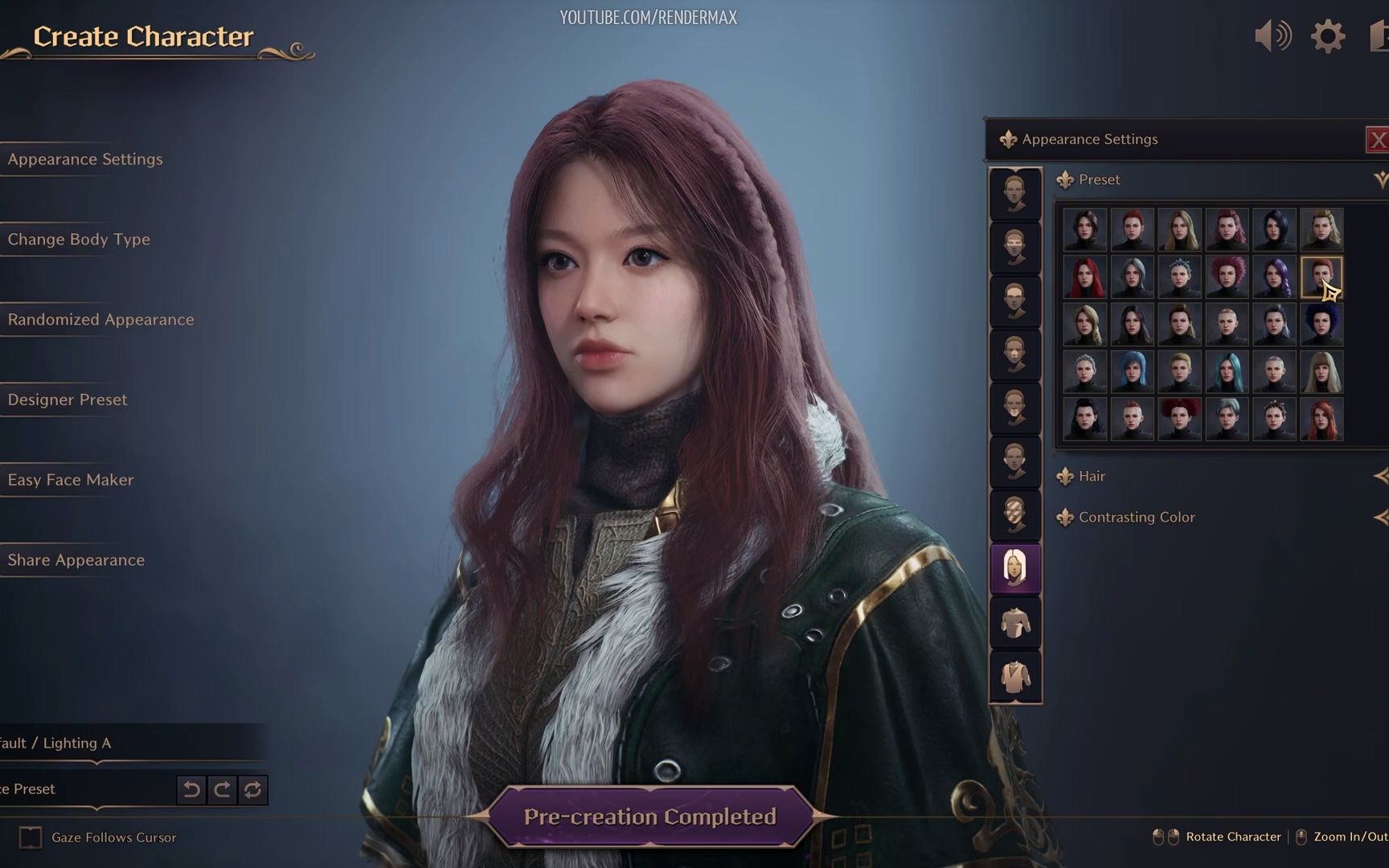 mmorpg《王权与自由》捏人演示