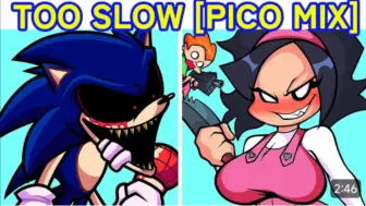 Descargar video: Friday Night Funkin' VS Sonic.EXE VS Pico w/ Nene - Too Slow [Pico Mix]