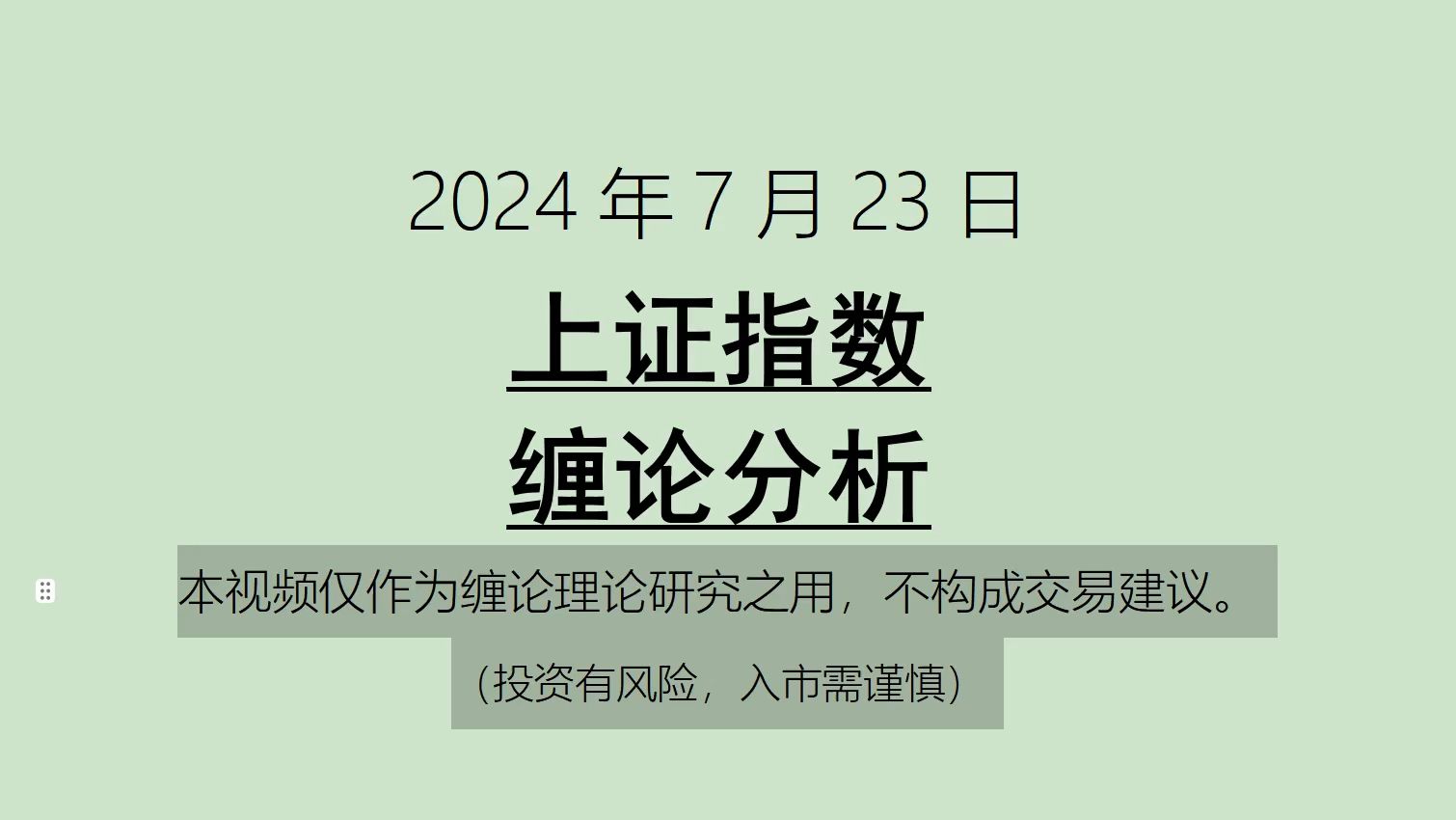 [图]《2024-7-23上证指数之缠论分析》