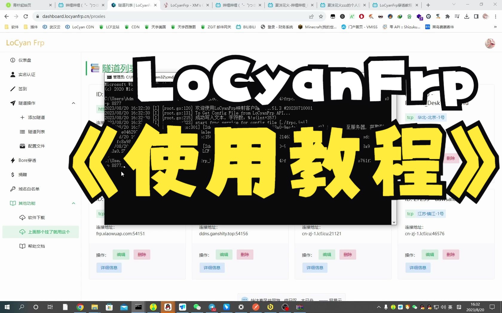 【干货】乐青映射 | LoCyanFrp Windows平台使用教程哔哩哔哩bilibili