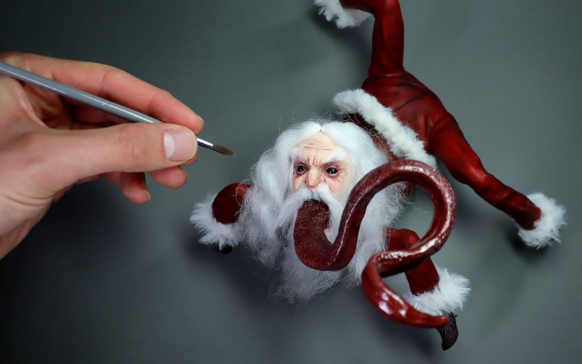 【手工制作】做一只恶魔圣诞老人~可活动的舌头哧溜哧溜~【转自:ace