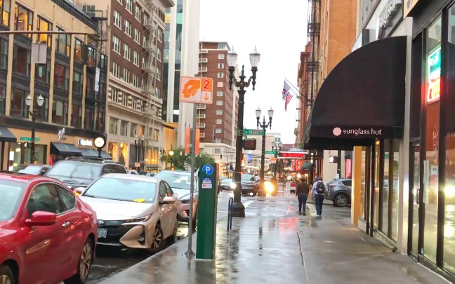 [图]［超清美国］俄勒冈州波特兰市区雷雨天气徒步旅行