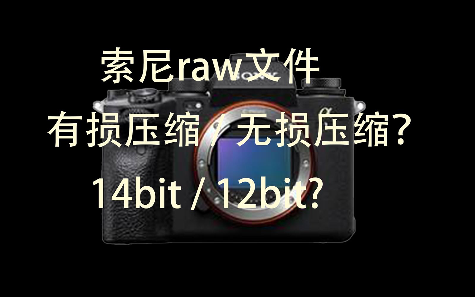 索尼raw文件怎么选?压缩和未压缩画质区别?哔哩哔哩bilibili