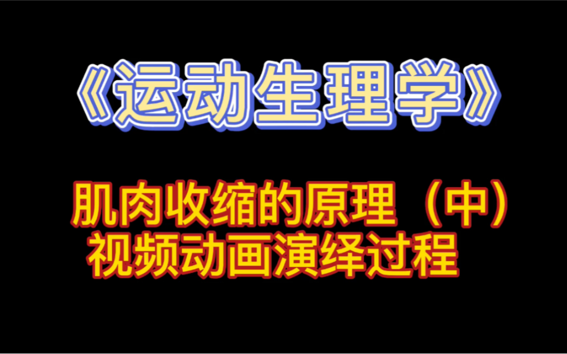 346体育综合 运动生理学 肌肉收缩的原理动画演绎过程哔哩哔哩bilibili