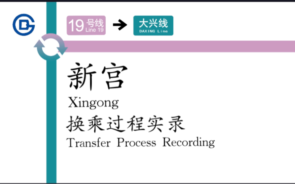 「大兴线唯一换乘」【北京地铁】新宫站 19号线大兴线 换乘过程实录哔哩哔哩bilibili