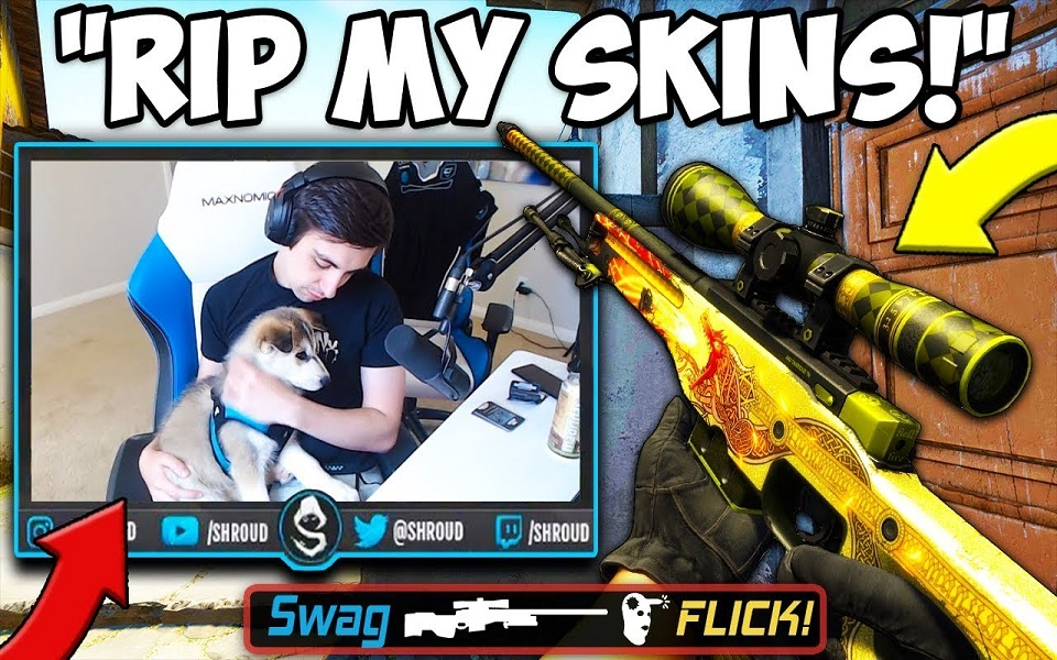 csgoshroud4万刀的皮肤没啦swag神奇一狙