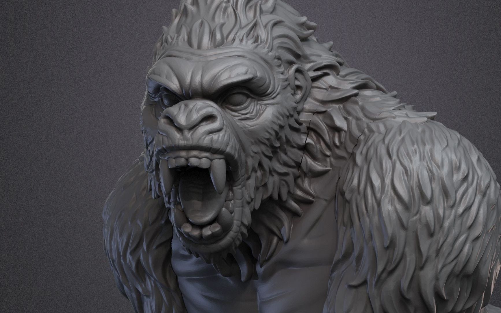 zbrush大猩猩动物雕刻参考资料,zbrush雕刻资料