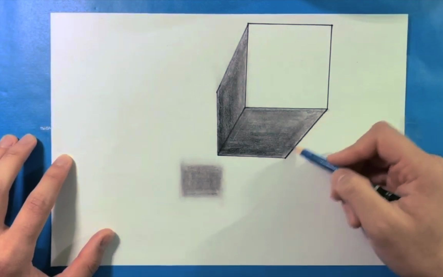 3D立体画悬浮,如何绘制简单的光学幻觉,3D绘图教程哔哩哔哩bilibili