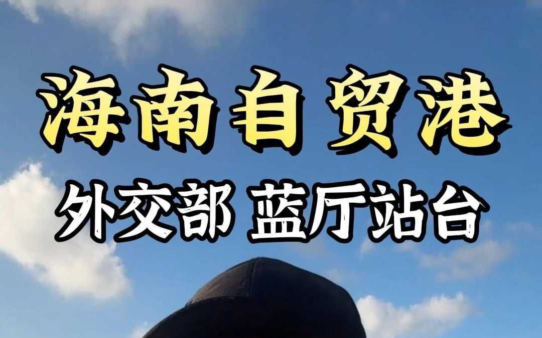 外交部站台,海南自贸港背后的国家意志!哔哩哔哩bilibili