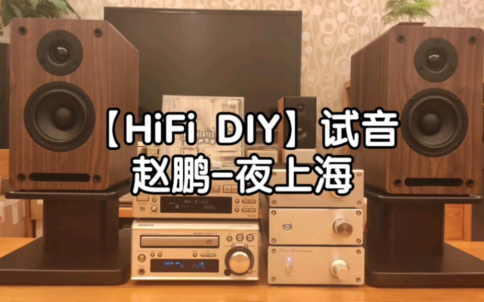 [图]【HiFi DIY】试机效果录音《赵鹏-夜上海》。实力体现，监听级标准。定制版纯后级功放，4寸二分频桌面音箱。感兴趣的朋友可以私我了解详情。