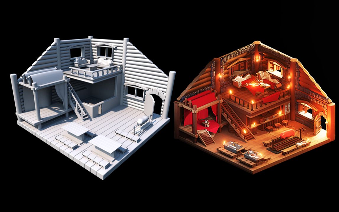 3dmax建模:从box开始超详细讲解室内场景模型制作,3d场景建模案例演示