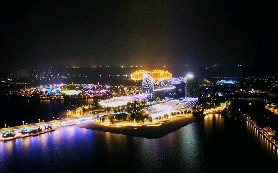 海花岛夜晚航拍