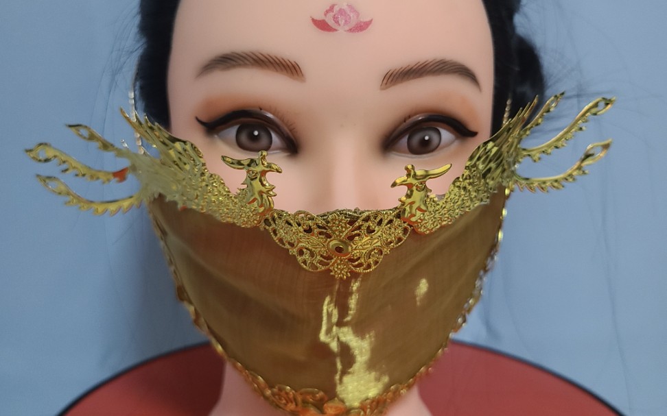 古风饰品古风面具古风口罩制作项教程穿汉服的仙女怎么能带普通口罩