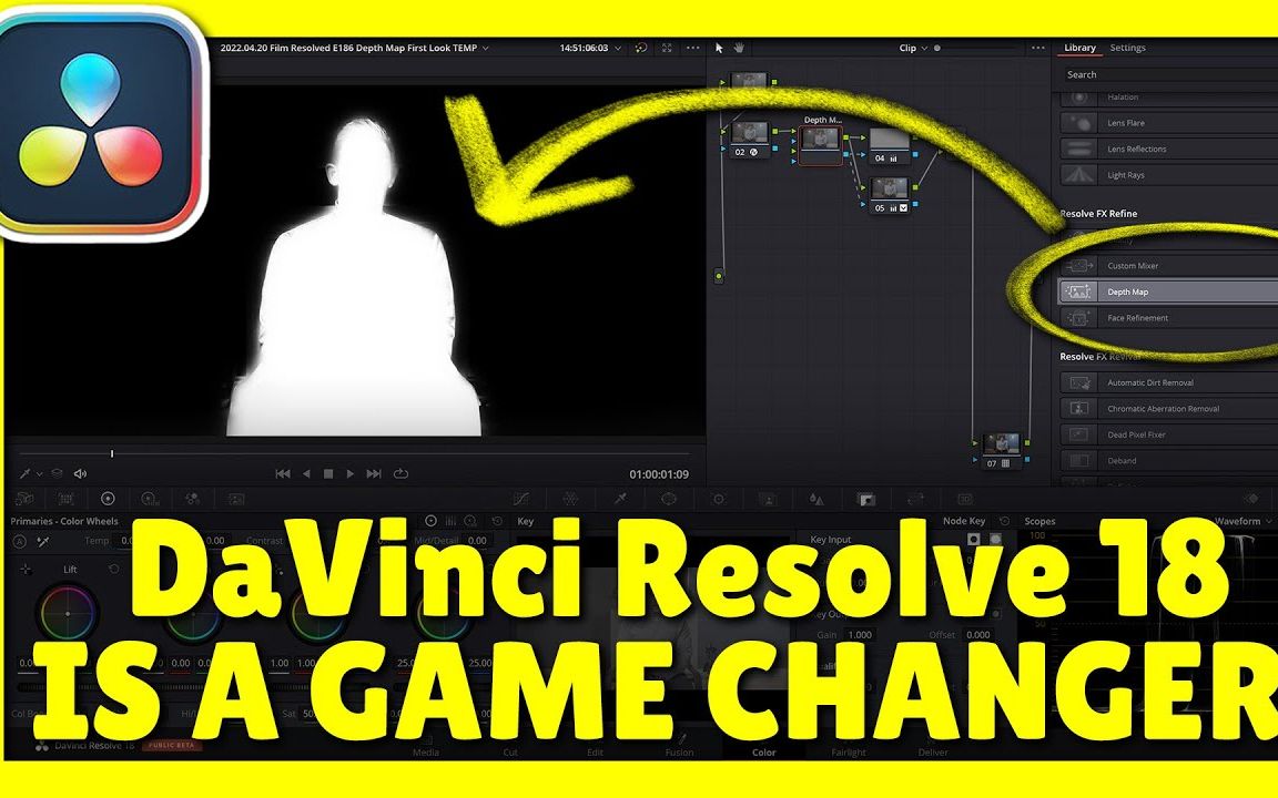 【视频剪辑系列】D96. DaVinci Resolve 18  深度图 首次体验哔哩哔哩bilibili