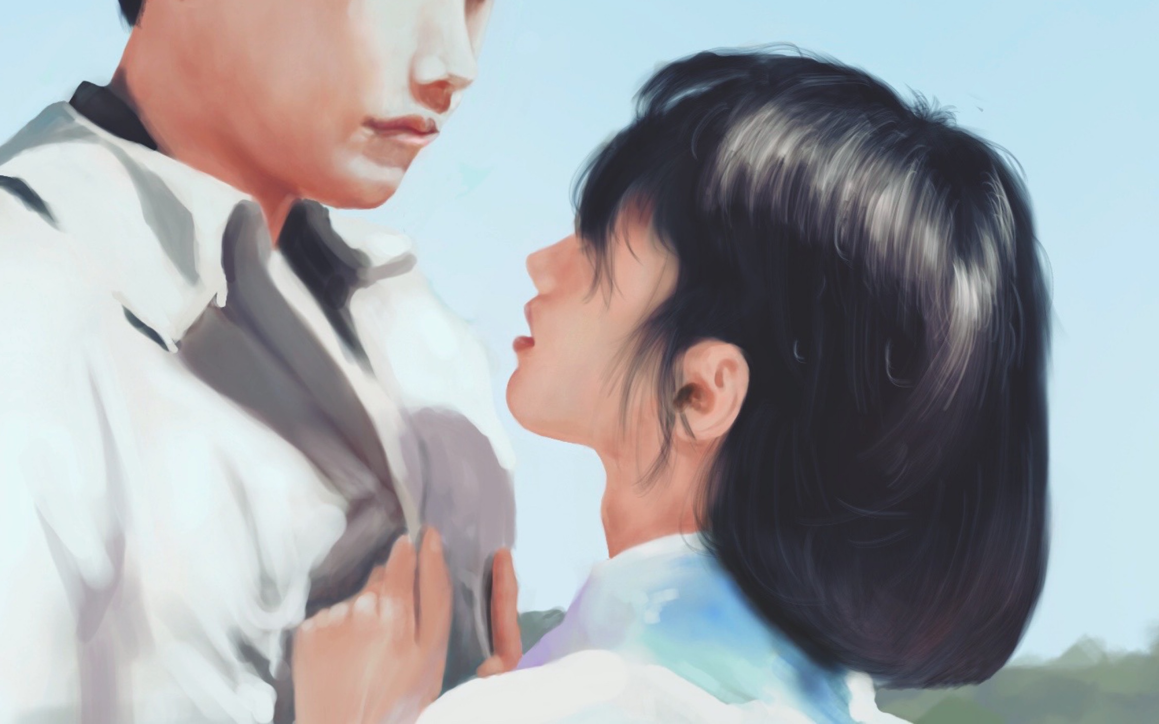 手残党第一次画人物,厚涂《请回答1988》 狗焕错过德善,爷的青春结束