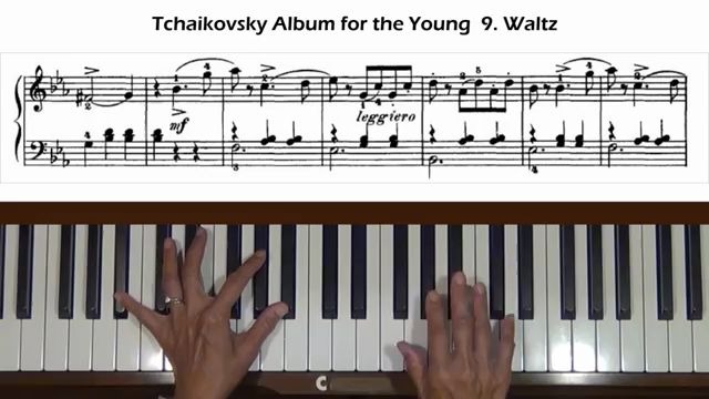 [图]新版音协钢琴考级4级C项2-、柴可夫斯基《圆舞曲》OP39 NO9（慢练版）
