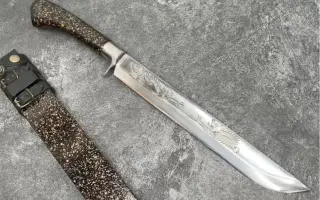 日式传统大漆鞘蛤式打磨户外工具刀