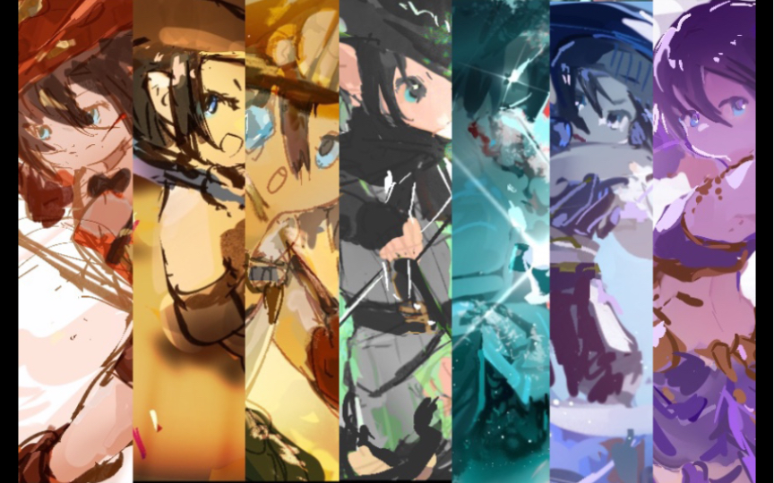 【procreate】一口七个拉拉肥彩虹