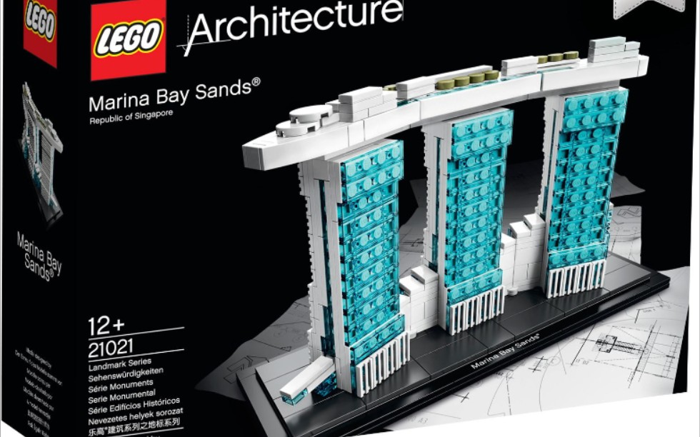 乐高建筑21021滨海湾金沙酒店速组评测