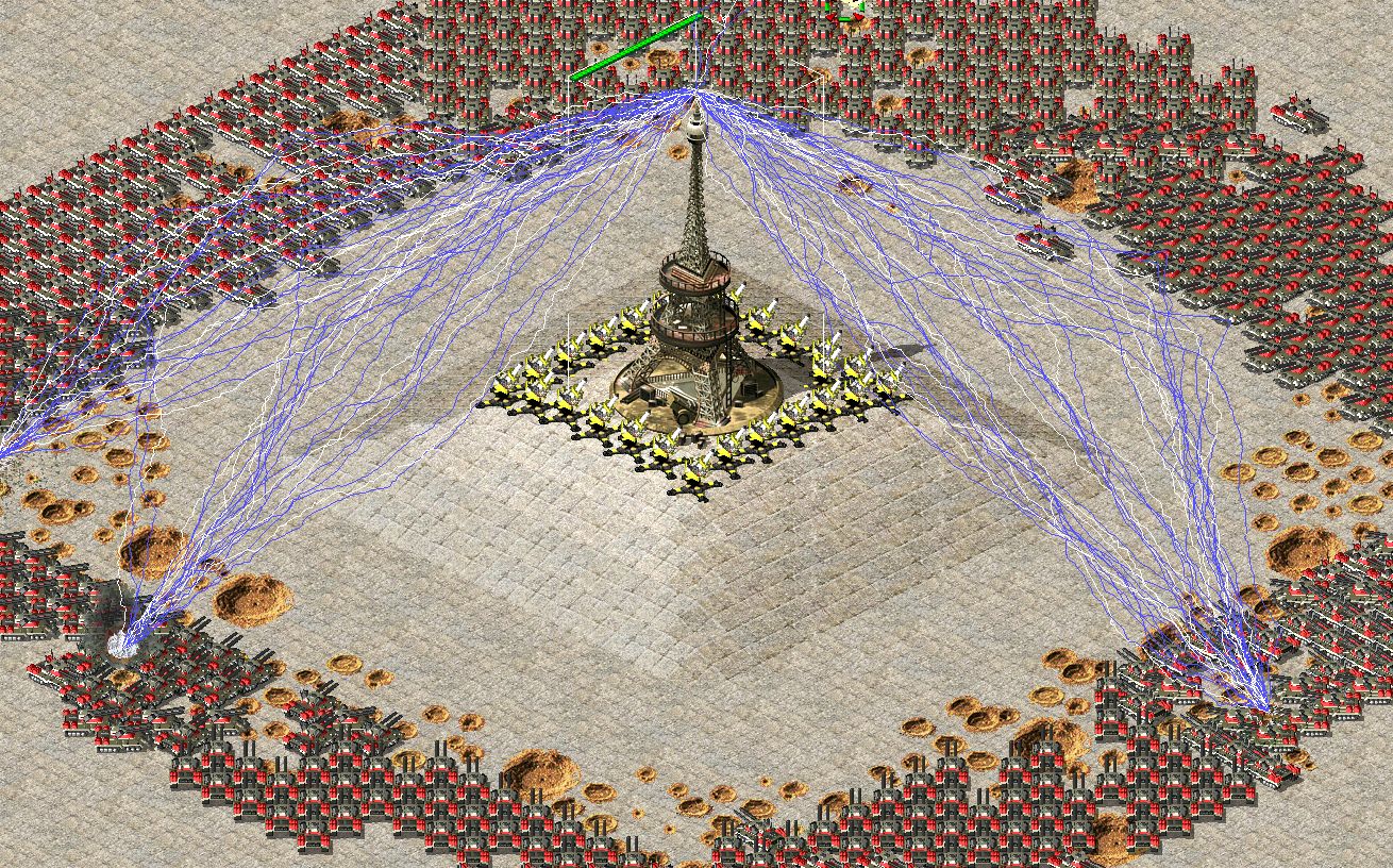 【红色警戒2】当n个叠在一起的埃菲尔铁塔四面楚歌以后会发生什么?