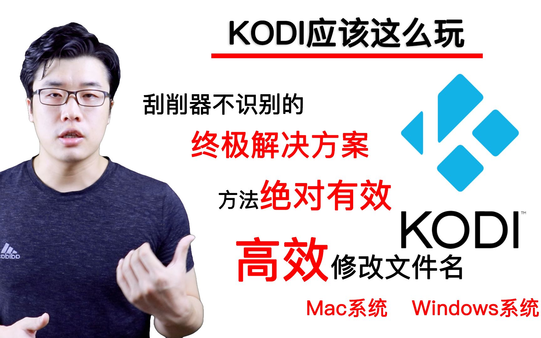 【KODI应该这么玩】解决KODI刮削器不识别片源信息的问题/批量修改文件名(Mac和Windows)/解决不识别片源的最有效方案/适用于PLEX影视库管理哔...