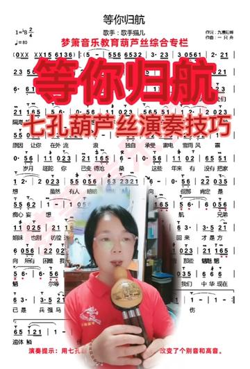 《等你归航》7孔葫芦丝学习演奏