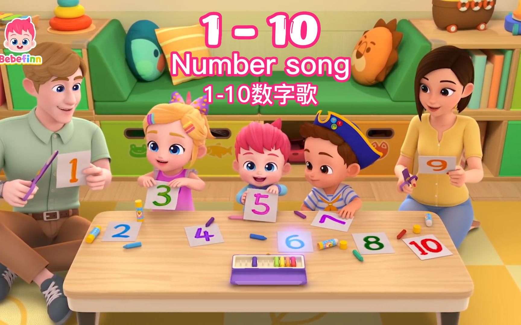 [图]【Number song 1-10 】1-10数字歌 【逻辑思维】中英字幕