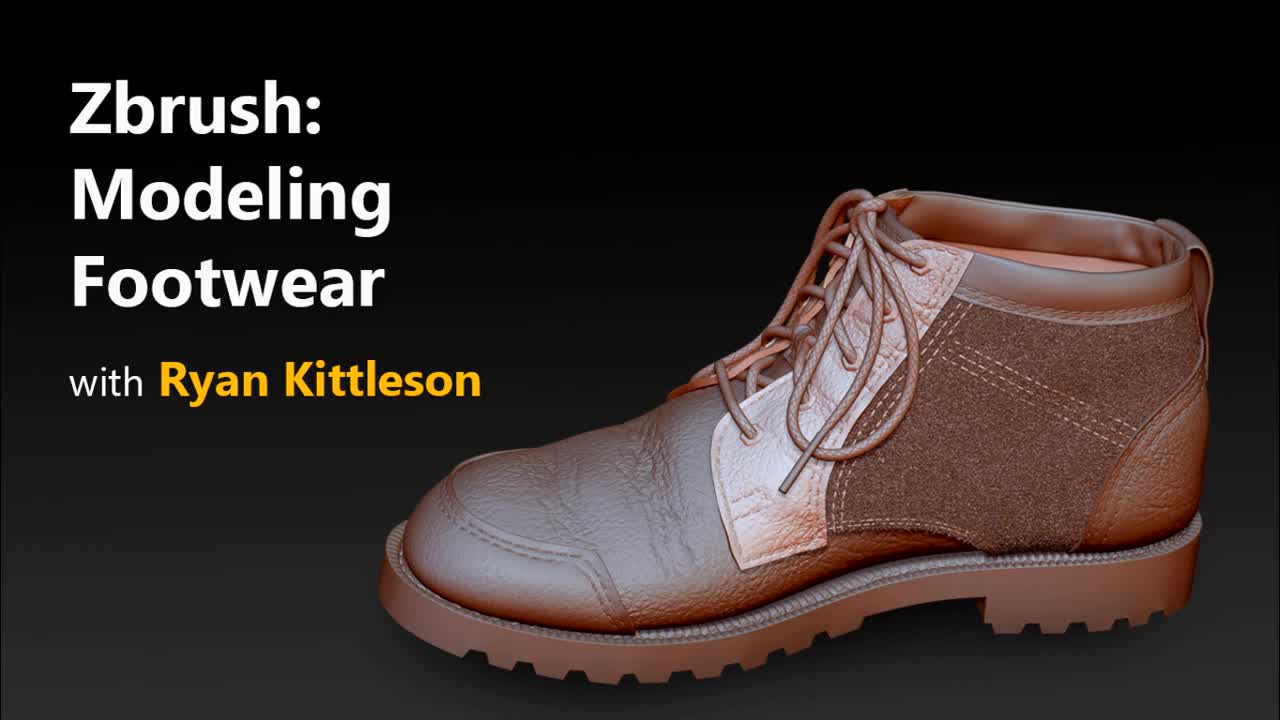 鞋子雕刻建模教程lynda–zbrushmodelingfootwear