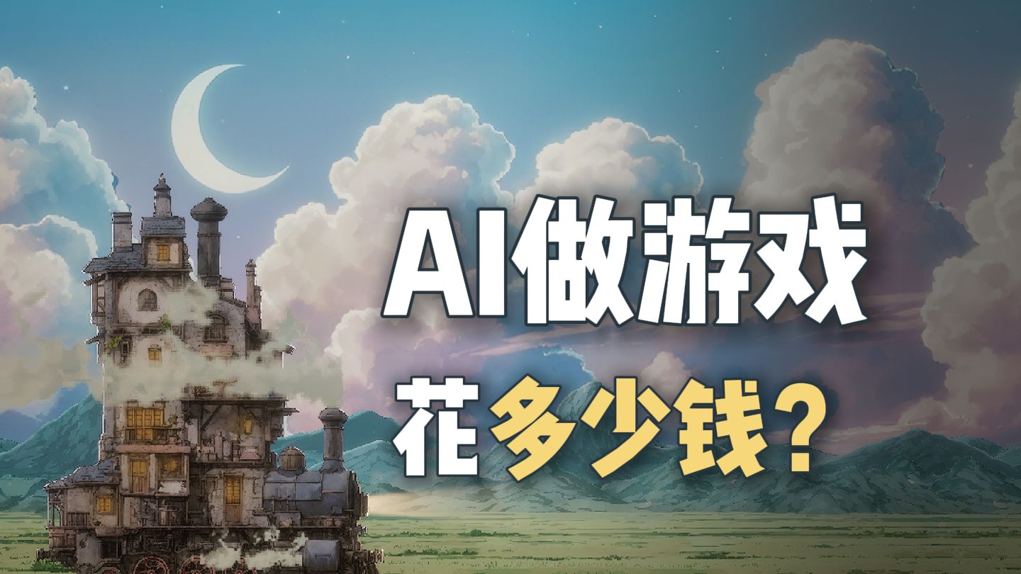 用AI做一款上架Steam的游戏 我花了多少钱？